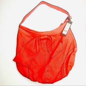Red By Marc Ecko Bow Wow Shoulder Hobo Bag Orange